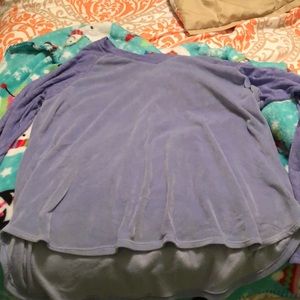 Fuzzy long sleeve top